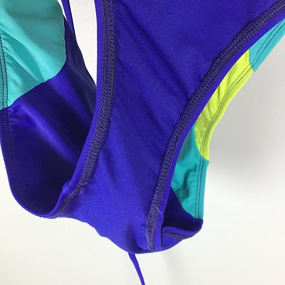 Hobie Hailey Blue Colorblock Halter Monokini - Picture 5 of 7